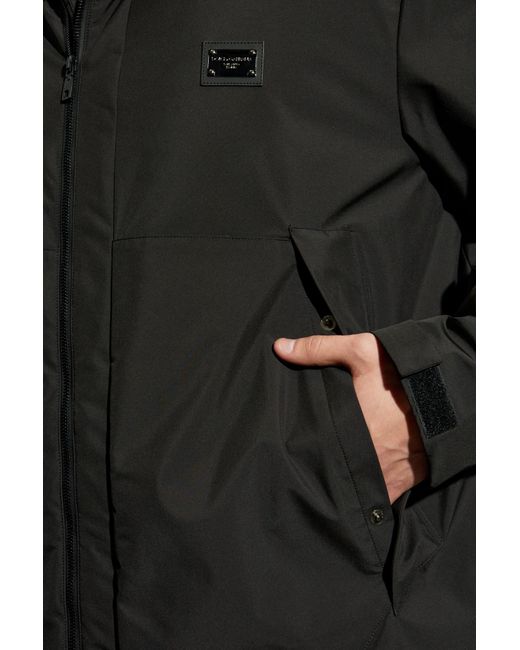 Dolce & Gabbana Black Padded Jacket for men