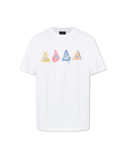 Paul Smith White T-Shirt With Print for men