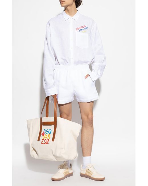 DSquared² White Shirt Capsule `summer Lovers`, for men