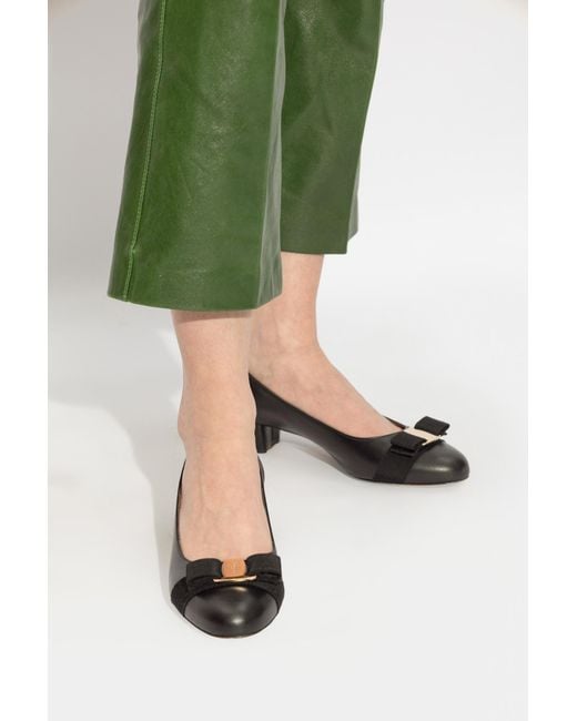 Ferragamo Black 'Vara' High-Heeled Shoes