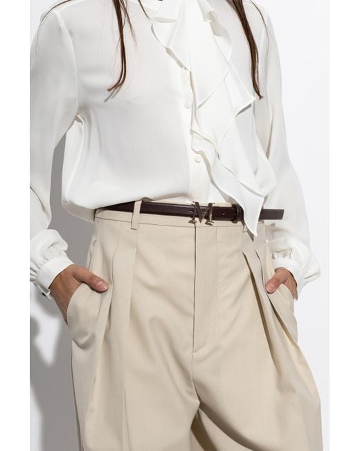 Max Mara Brown Leather Belt