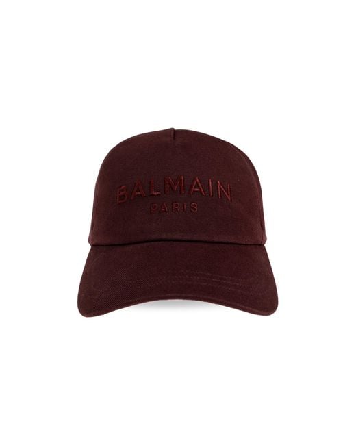 Balmain Red Baseball Cap