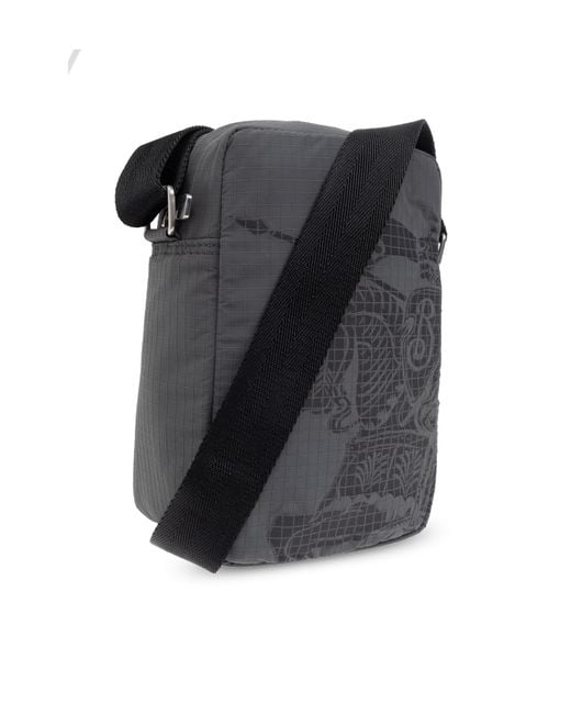 Burberry Gray Shoulder Bag With Logo for men