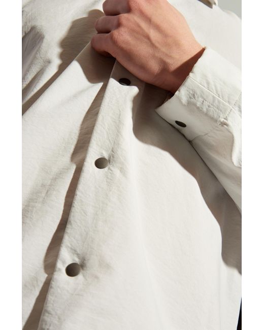 Homme Plissé Issey Miyake White Long-Sleeve Shirt for men