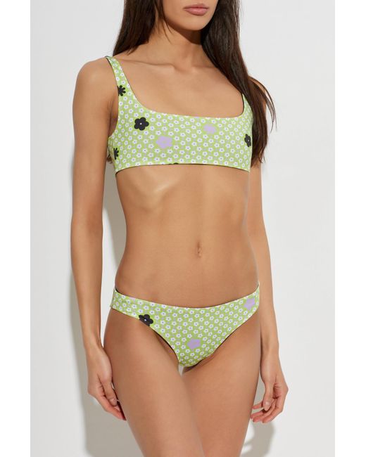 MM6 by Maison Margiela Green Two-Piece Swimsuit