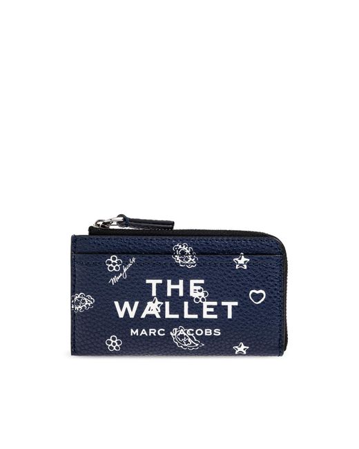 Marc Jacobs Blue Leather Card Holder