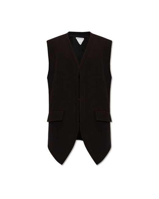 Bottega Veneta Black Double-Layered Vest
