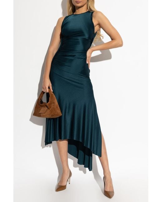 Victoria Beckham Blue Draped Dress