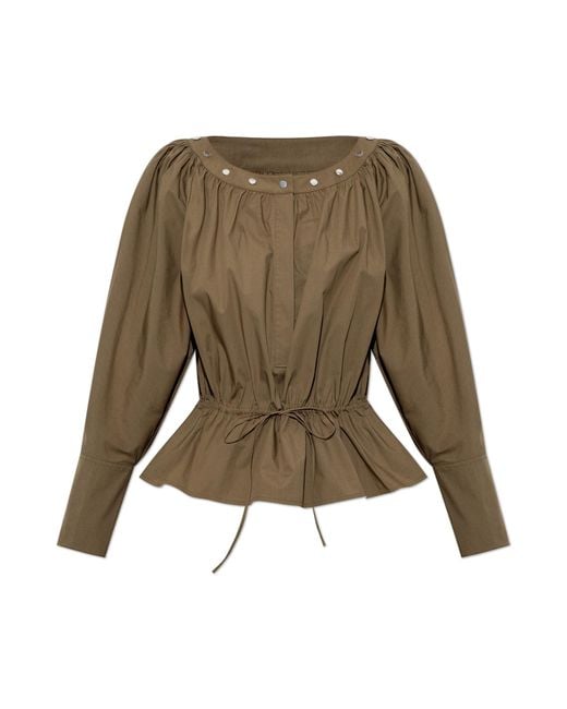 Tory Burch Green Long Sleeve Top