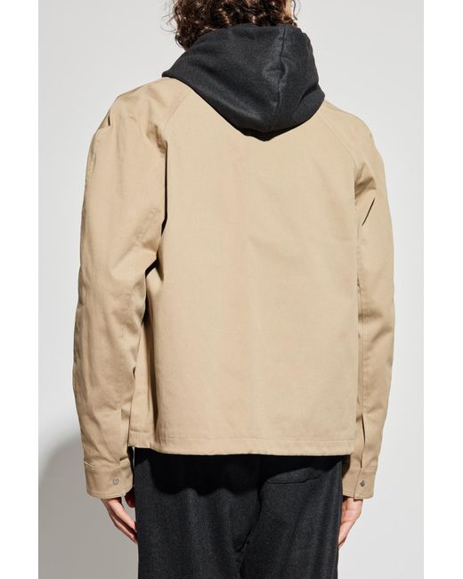 Fendi Black Cotton Jacket With Logo for men
