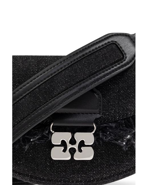 Ganni Black Shoulder Bag 'Apo-G Mini'