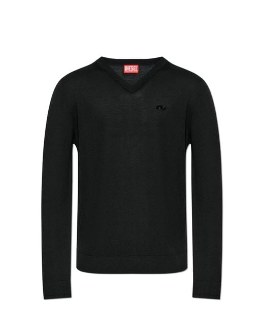 DIESEL Black Sweater K-Verim for men