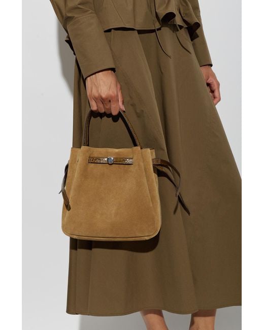 Tory Burch Brown Suede Bag "Romy"