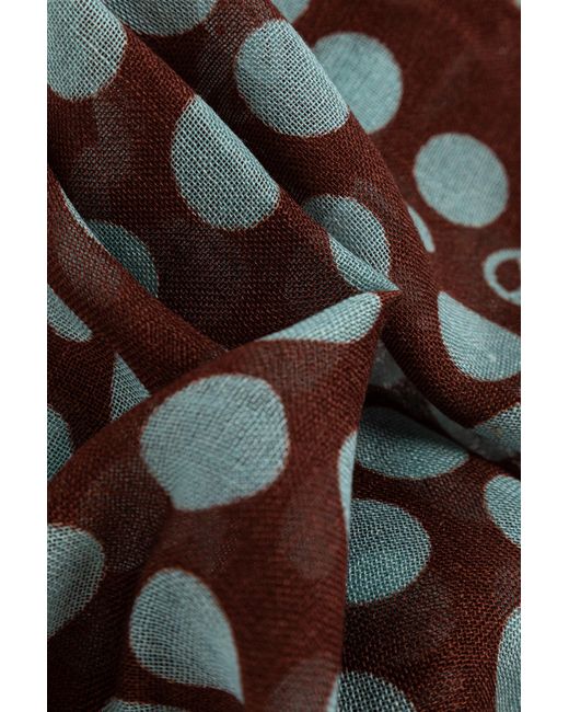 Moschino Black Scarf With Polka Dot Pattern