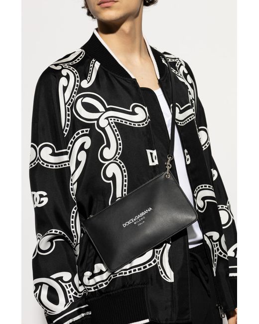 Dolce & Gabbana Black Leather Shoulder Bag for men