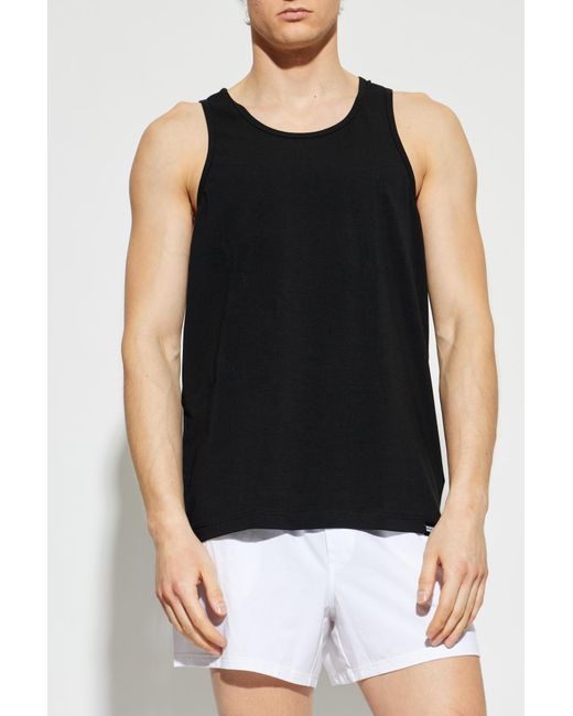 DSquared² Black Sleeveless Lingerie Top for men