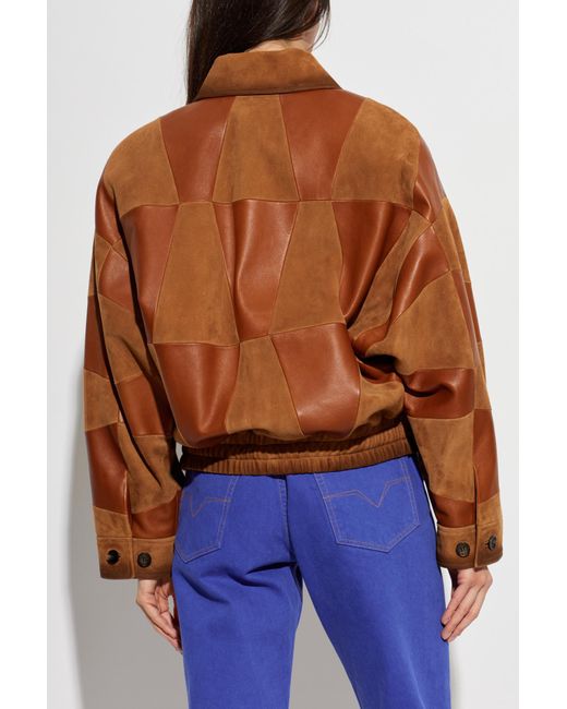 Versace Blue Leather Jacket