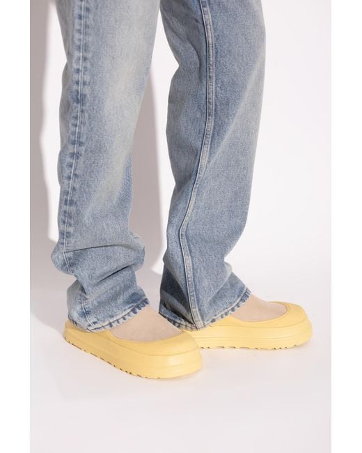 Ugg Yellow 'Goldenglow Suede Clog' Shoes