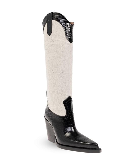 Paris Texas Black Cowboy Boots 'El Dorado'