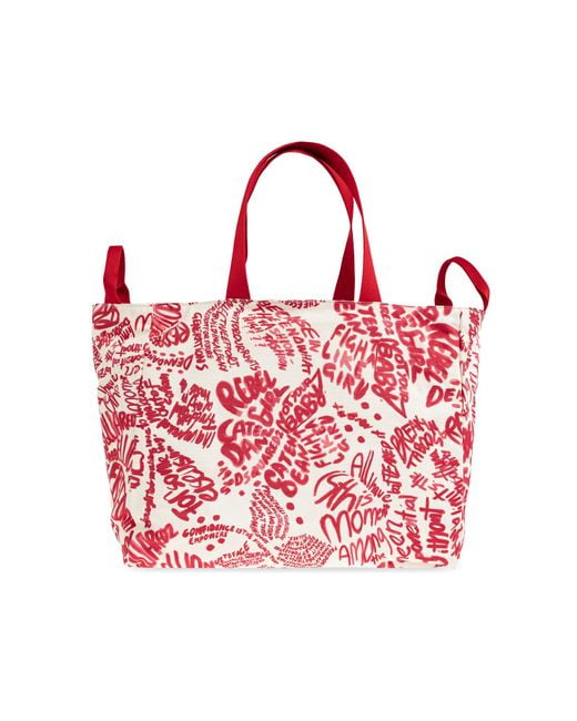 DSquared² Red Shopper Bag With Print