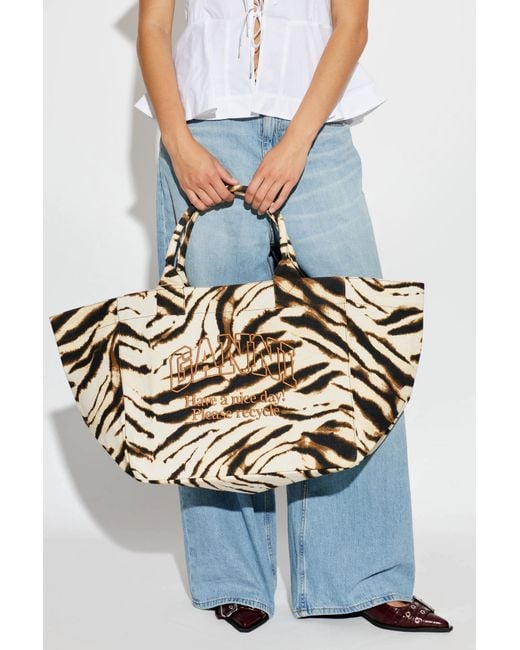 Ganni Metallic Animal Motif Bag