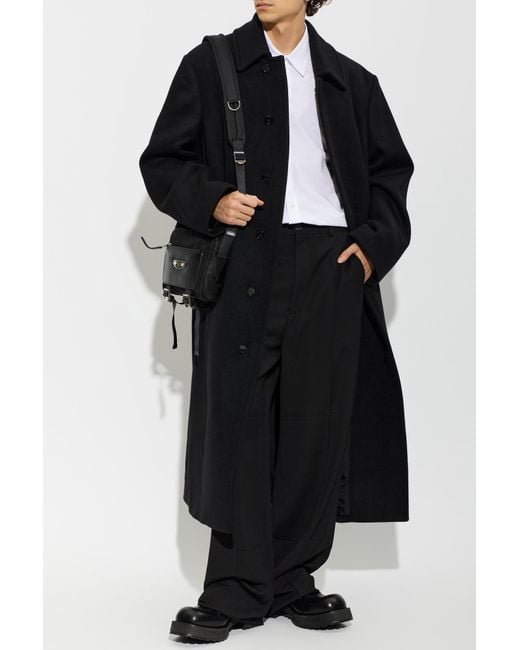 Balenciaga Black Wool Coat for men