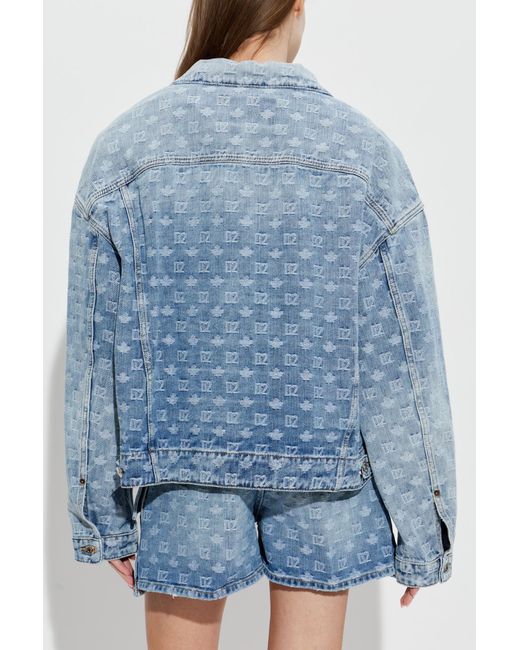 DSquared² Blue Denim Jacket With Monogram