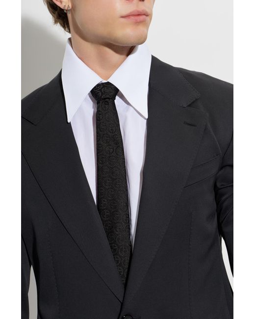 Giorgio Armani Black Silk Tie for men