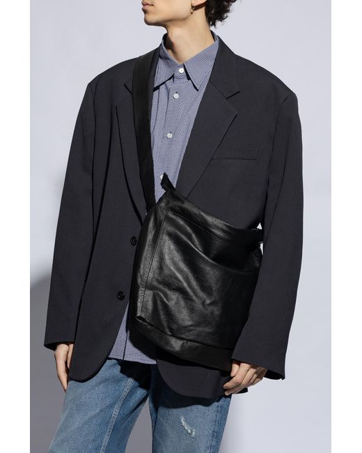 Discord Yohji Yamamoto Black Draped Shoulder Bag,