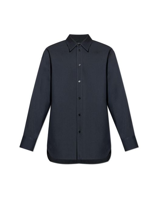 Jil Sander Blue Wool Shirt for men