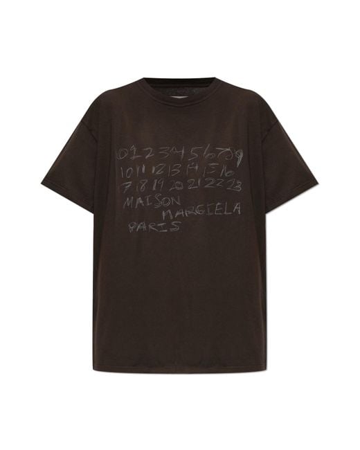 Maison Margiela Black T-Shirt With Logo