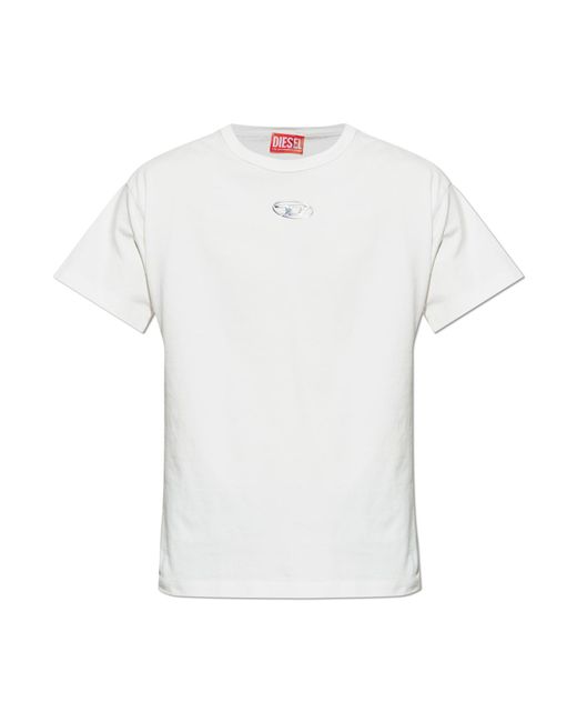 DIESEL White T-Shirt "T-Norm-Iod" for men