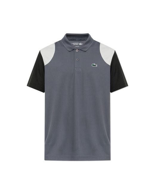 Lacoste Gray Polo With Logo Patch for men