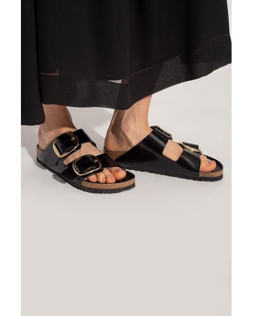 Birkenstock Black 'Arizona Big Buckle' Slides