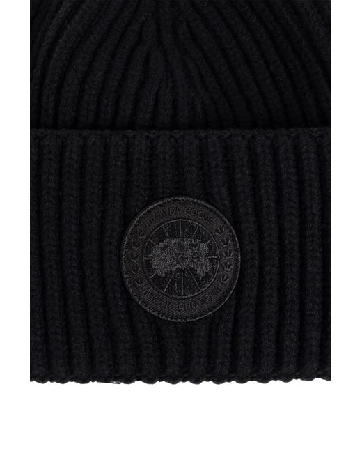 Canada Goose Black Cap With Logo