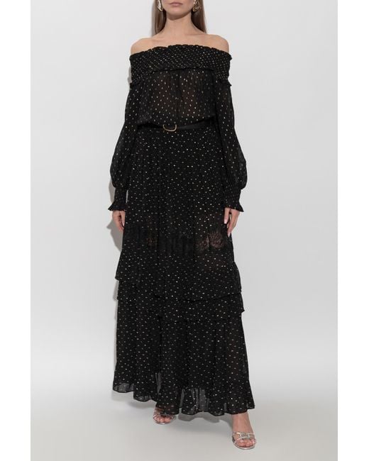 Self-Portrait Black Skirt With Lurex Thread