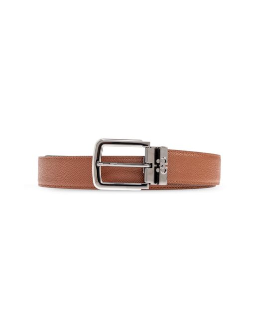 Ferragamo Brown Double-Sided Belt for men