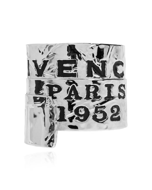 Givenchy Black Bracelet With Engraved Logo