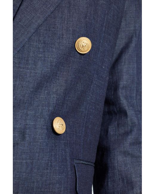 DSquared² Blue Double-Breasted Blazer for men