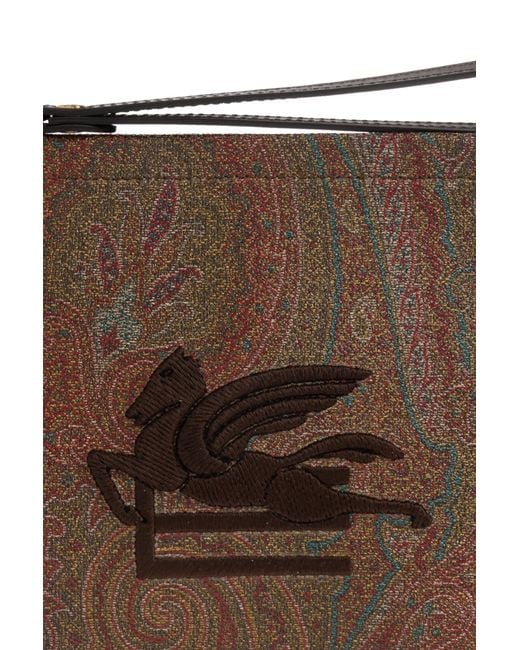 Etro Brown Patterned Clutch