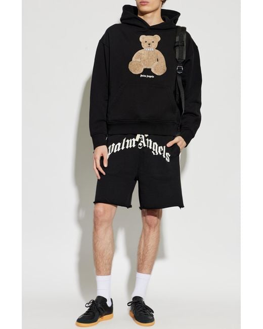 Palm Angels Black Hoodie for men