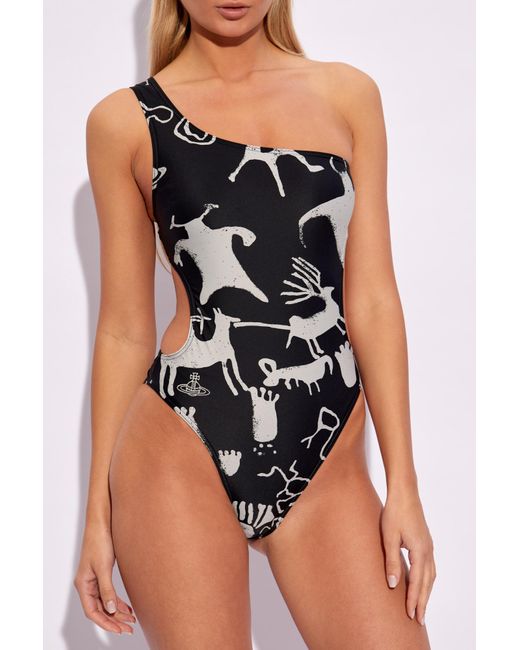 Vivienne Westwood Black One-Piece Swimsuit