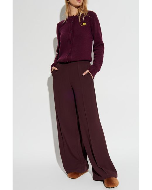 Forte_forte Purple Wide-Leg Pleated Trousers