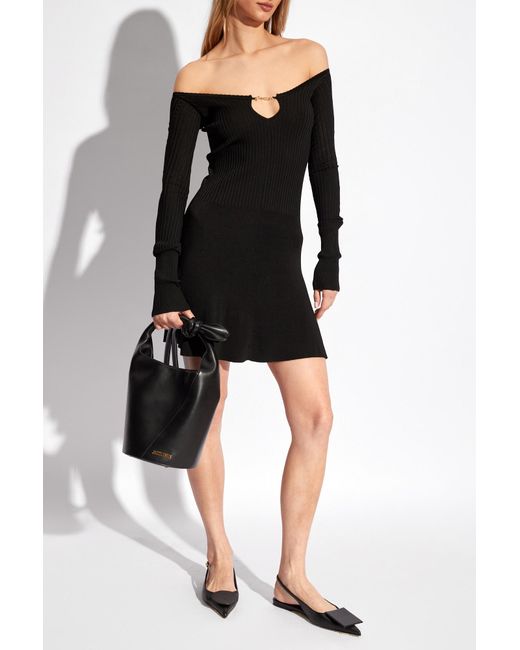 Jacquemus Black Pralu Ribbed Dress