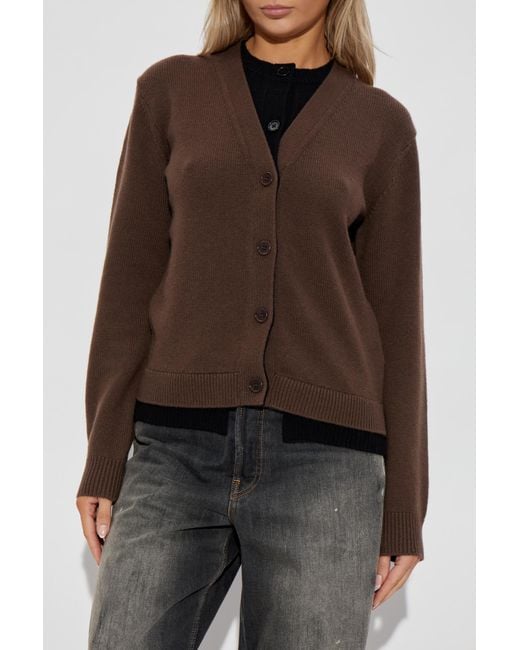 J.W. Anderson Black Shearling Coat With Pockets,