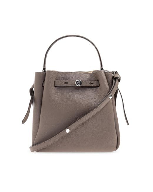 Tory Burch Brown "Romy" Hand-Held Bucket Bag