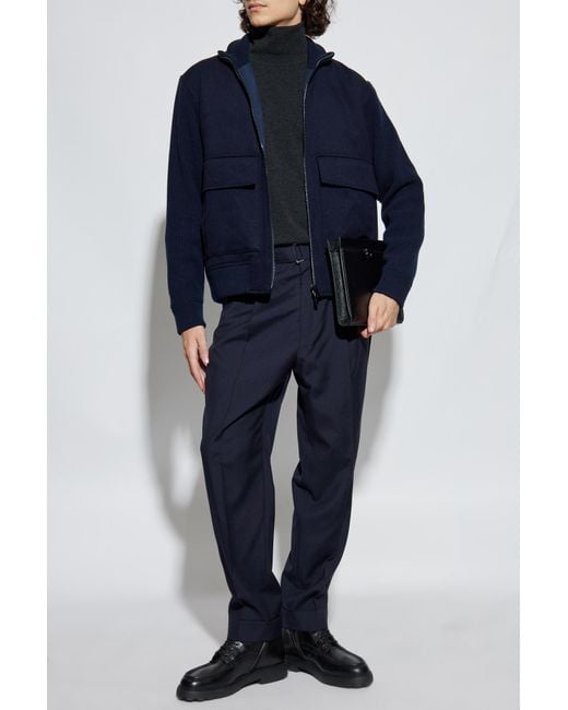 Paul & Shark Blue Wool Jacket for men