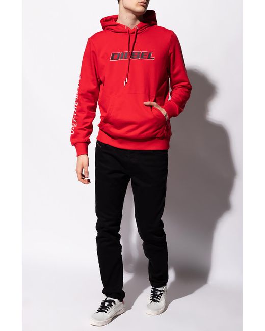 diesel red sweatshirt