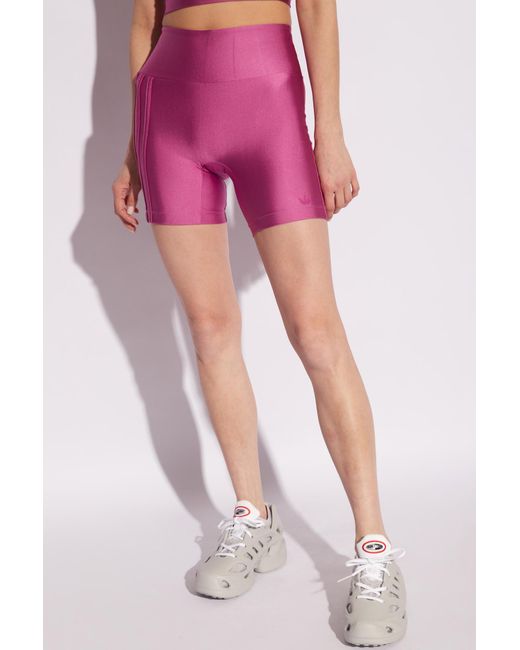 Adidas Originals Pink Short Leggings With Logo