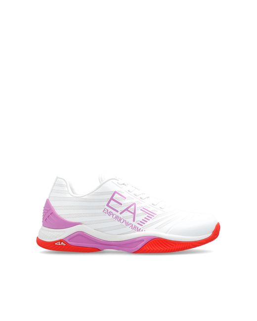 EA7 White Sneakers With Logo,